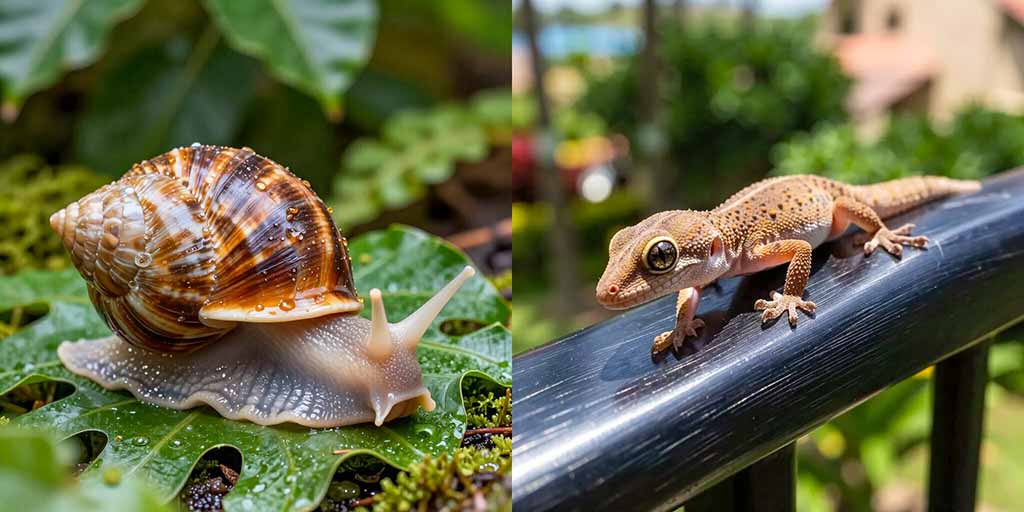 Snail and Gecko